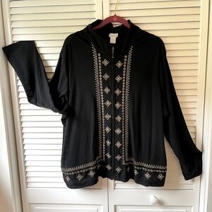 Tantrums Woman Lightweight Banded Collar Zip Jacket with Pockets Size 2X